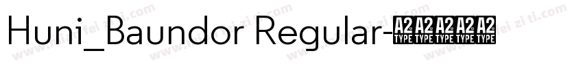 Huni_Baundor Regular字体转换